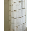 India's Heritage drapery curtain window treatment linen white natural jute knots horizontal rows rod pocket back tabs unlined