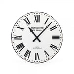 wall clock iron black white roman numerals French extra large
