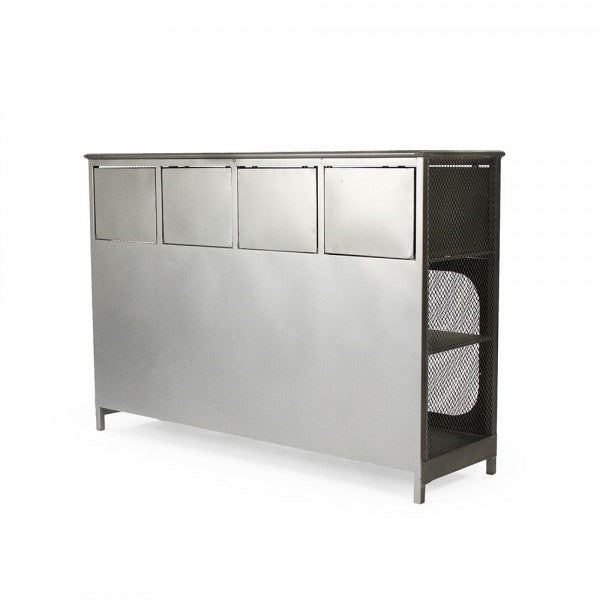 console table iron contemporary display unit file drawers
