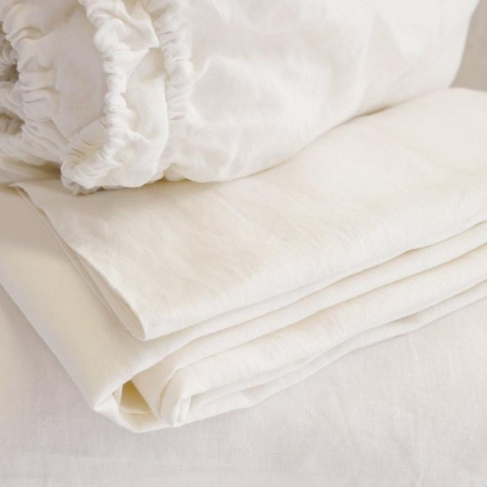 cream linen sheet pillow cases twin queen Cal. king