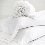 white linen sheet set pillow cases twin queen Cal. king