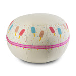 Child's Pouf - Popsicle - Recycled Canvas - Handpainted