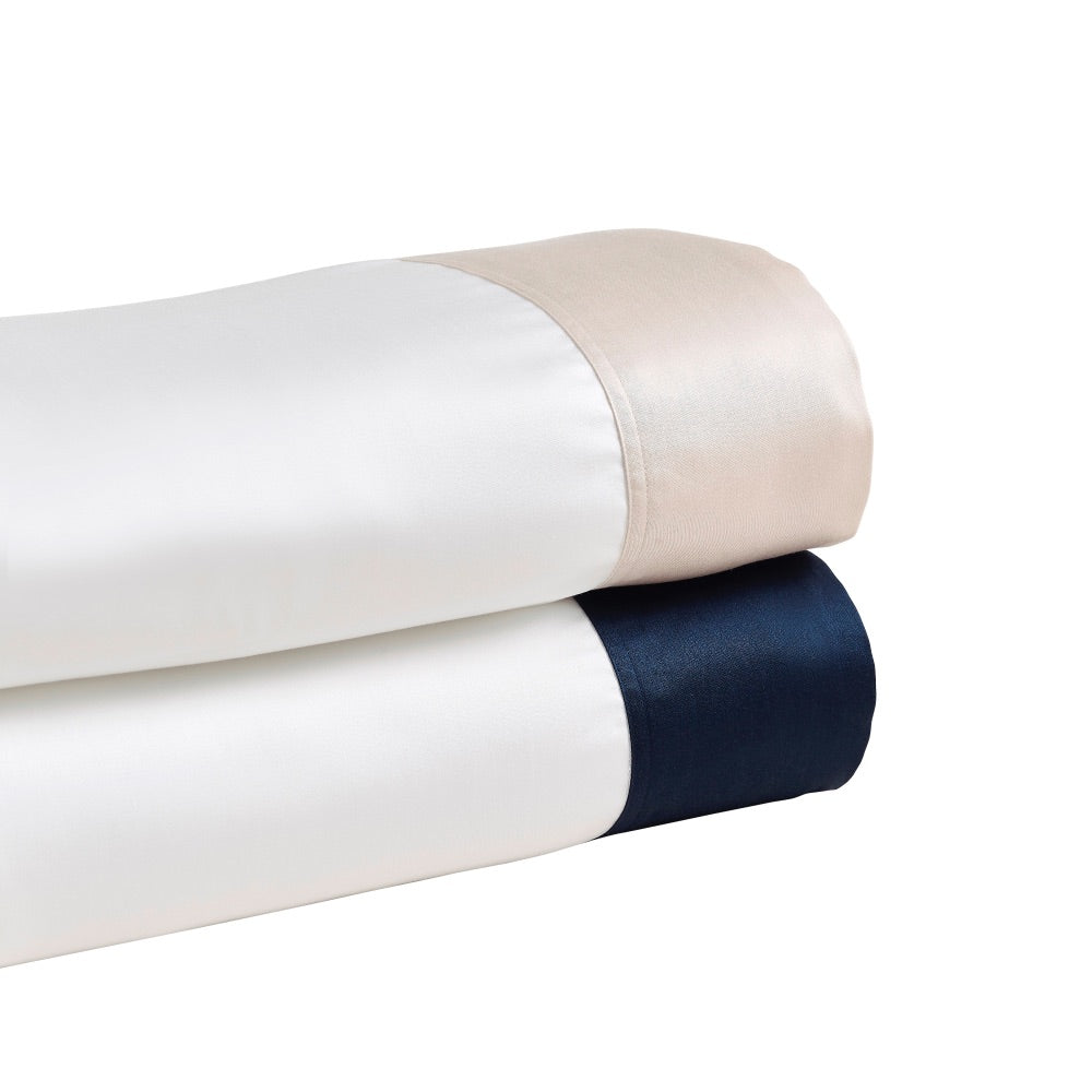 white beige sheet set queen king Cal shams