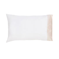 white beige sheet set queen king Cal shams