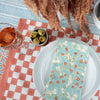cotton napkins watercolor teal coral