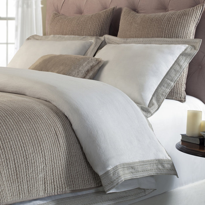 linen dune embroidered duvet shams 