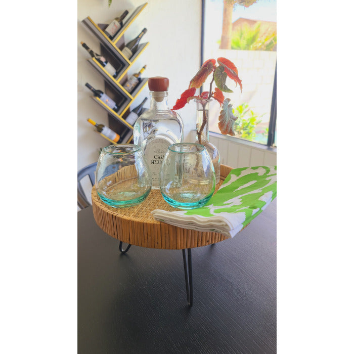 clear recycled clear stemless wine glasses