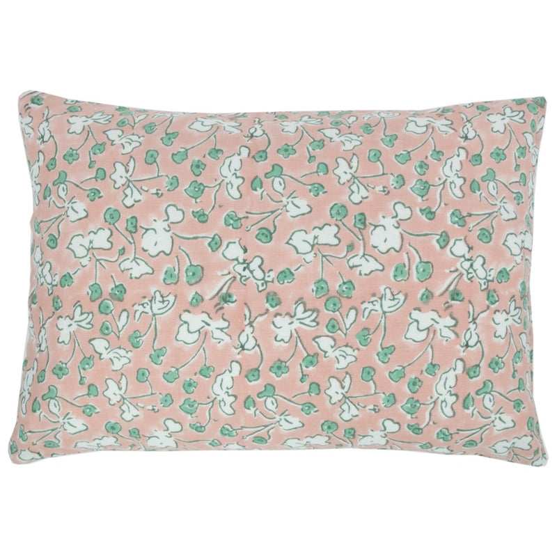 Prairie blush and green pillow
