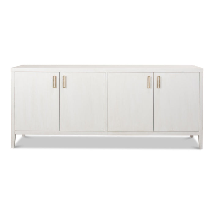 4 door buffet white finish 