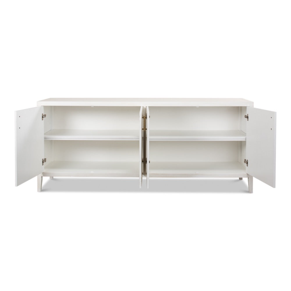 4 door buffet white finish 