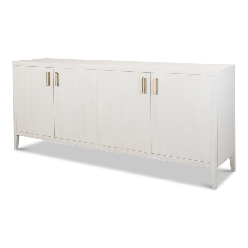 4 door buffet white finish 