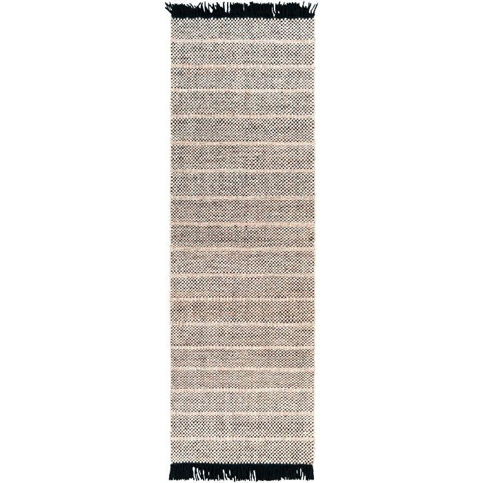 black beige stripe runner rug wool