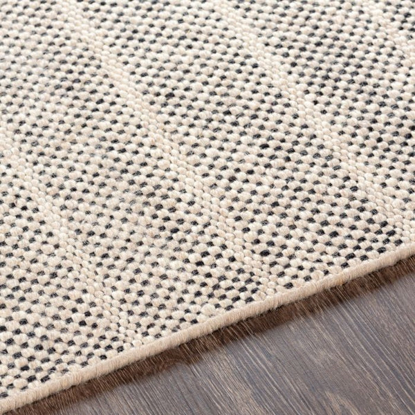 black beige stripe runner rug wool