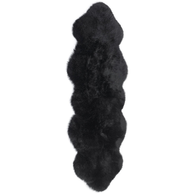 Black Natural Shaped Pelted Rugs (multiple sizes & colors)