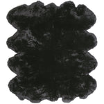 Black Natural Shaped Pelted Rugs (multiple sizes & colors)