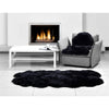 Black Natural Shaped Pelted Rugs (multiple sizes & colors)