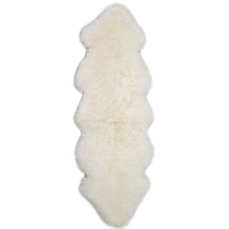 Sheepskin Pelted Rug - Natural Longwool Ivory (size options)