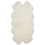 Sheepskin Pelted Rug - Natural Longwool Ivory (size options)