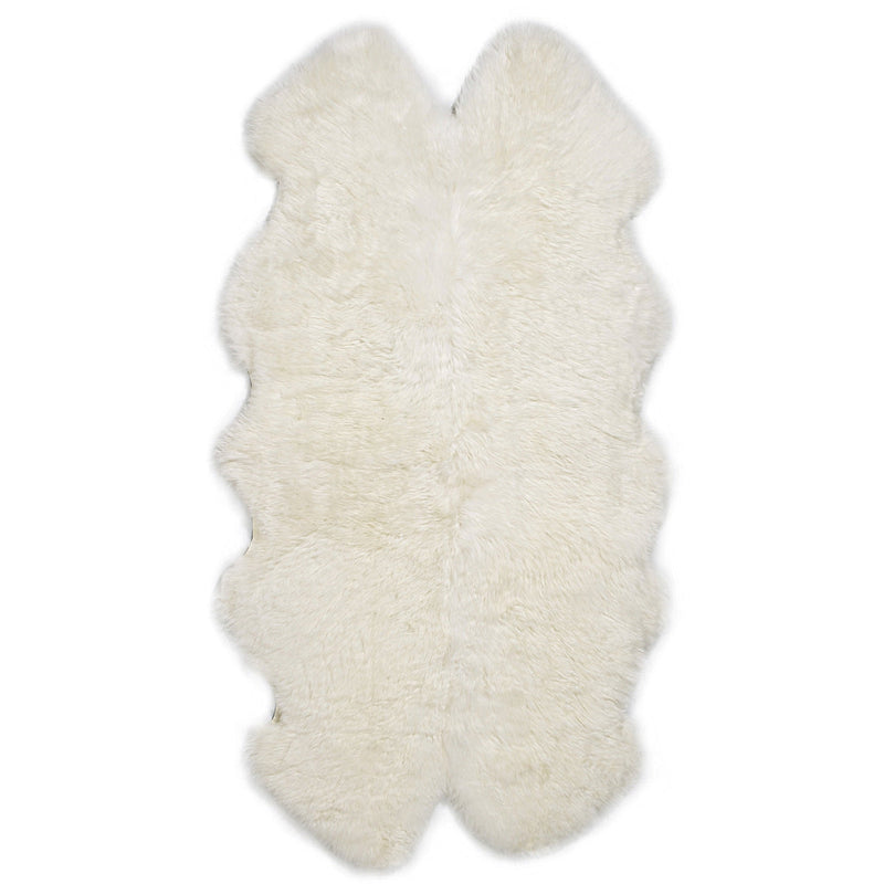 Sheepskin Pelted Rug - Natural Longwool Ivory (size options)