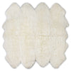 Sheepskin Pelted Rug - Natural Longwool Ivory (size options)