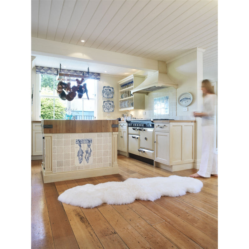 Sheepskin Pelted Rug - Natural Longwool Ivory (size options)
