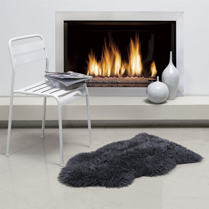 Gray Grey Natural Shaped Pelted Rugs (multiple sizes & colors)