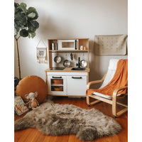Sheepskin Pelted Rug - Natural Longwool Vole (size options)