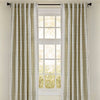 cotton linen striped designer drapes taupe