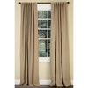 Emdee International drapery curtain panel window treatment cotton boucle texture woven lined 3" rod pocket hidden tabs ready-made flax tan natural