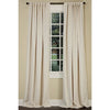 Emdee International drapery curtain panel window treatment cotton boucle texture woven lined 3" rod pocket hidden tabs ready-made ivory off-white