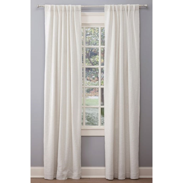 Curtain Panel - Boucle - 100% Cotton - White
