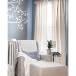 Curtain Panel - Boucle - 100% Cotton - White