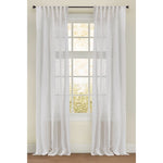 dot sheer linen drapery panel natural