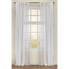 dot sheer linen drapery panel white
