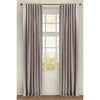 poly cotton curtain panel lined embroidered gray