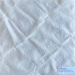 poly cotton lined curtain panel embroidered white