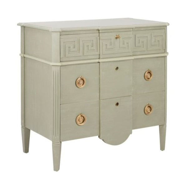 chest drawers gold hardware geo design