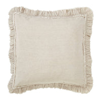 beige ruffle duvet shams linen