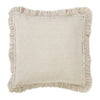 beige ruffle duvet shams linen