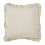 beige ruffle duvet shams linen