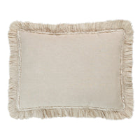 beige ruffle duvet shams linen