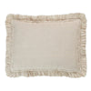 beige ruffle duvet shams linen