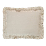 beige ruffle duvet shams linen