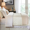 belgian linen bedding ruffle edge white