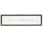 long framed wood white gray distressed wall art bless this beautiful mess