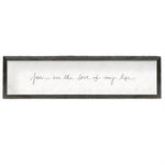 long framed wood white gray distressed love of my life inspirational art