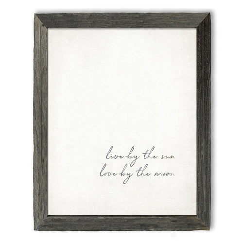 shelf art recycled wood frame live by the sun love by the sea