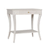 side table tapered leg finish options shell white console table polished brass accents contemporary