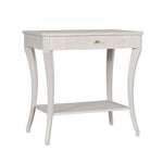 side table tapered leg finish options shell white console table polished brass accents contemporary