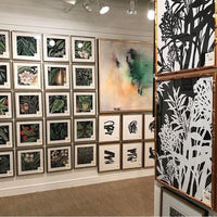 nature black white foliage wall art